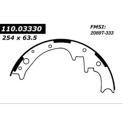 Centric Parts Centric Brake Shoes, 111.03330 111.03330
